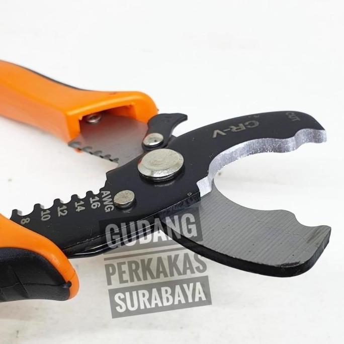 TANG POTONG KABEL KOMBINASI TANG KUPAS KABEL KABEL 7 INCH