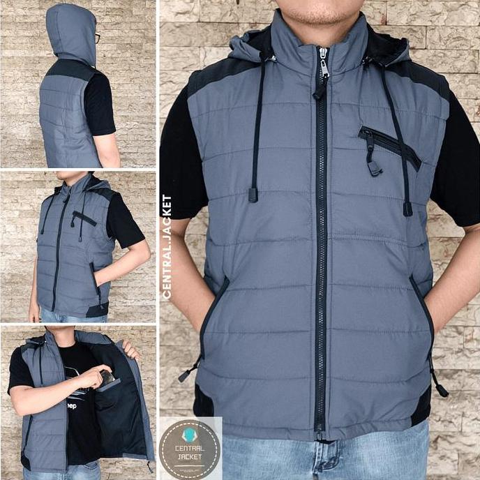Untere- Rompi Parasut Pria Ukuran Jumbo - Jaket Rompi Motor Waterproof