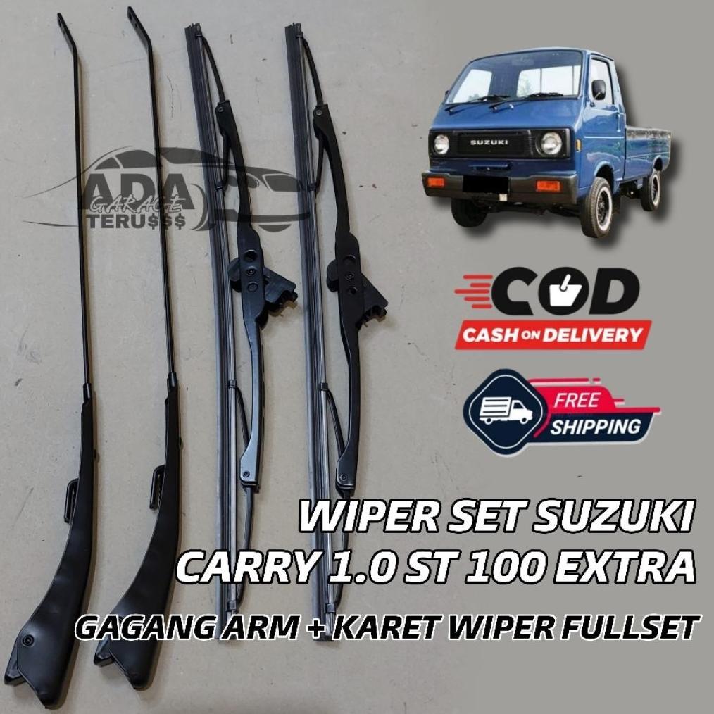 Wiper Set Carry 1.0 ST100 Extra Gagang Arm + Karet Wiper Paket Komplit Fullset