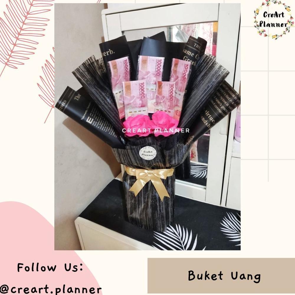 Buket uang.Buket bunga.Bunga uang.Kado uang.Mahar Uang.Bunga kertas.Bucket Wisuda 2