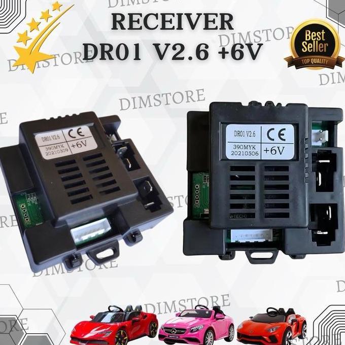 Receiver Anti Panas Mobilan Aki Dr01 V2.6 390Myk +6V Remote Control Reciver 6V 7Pin Remot Merah Modu