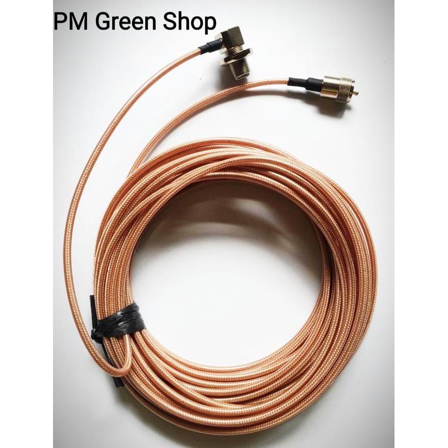 Murah Kabel Teflon Antena Ht Luar 10 Meter Rg 58 Sudah Ada Konektor