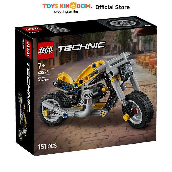 Toys Kingdom Lego Technic Yellow Motorcycle Set 151 pcs 42225 - Kuning Balok Susun Building Blocks M