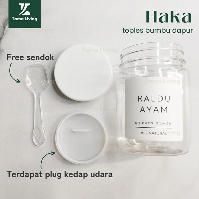 Toples Bumbu Dapur 200 ML Free Label dan Sendok - Jar Bumbu Dapur