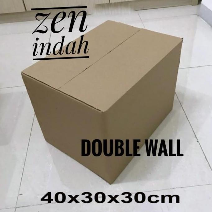 kardus karton box uk. 40x30x30 cm..DOUBLE WALL POLOS