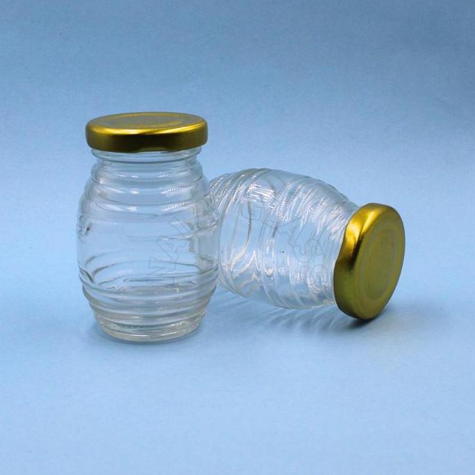 JKMDU100 jar kaca madu 100ml / tempat madu/toples kaca madu/botol madu