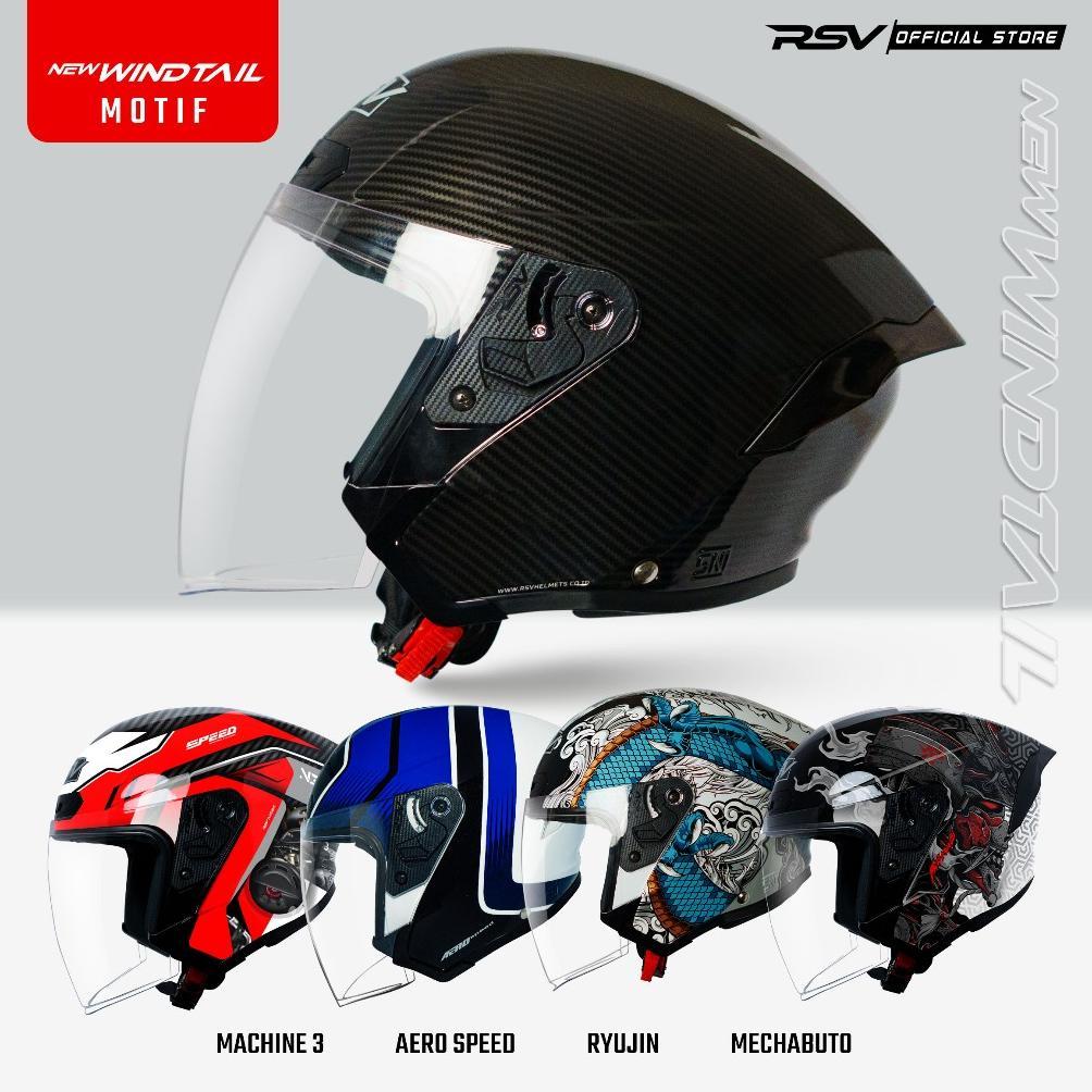 HELM HALF FACE RSV NEW WINDTAIL ALL MOTIF - Unisex RSV Helmets