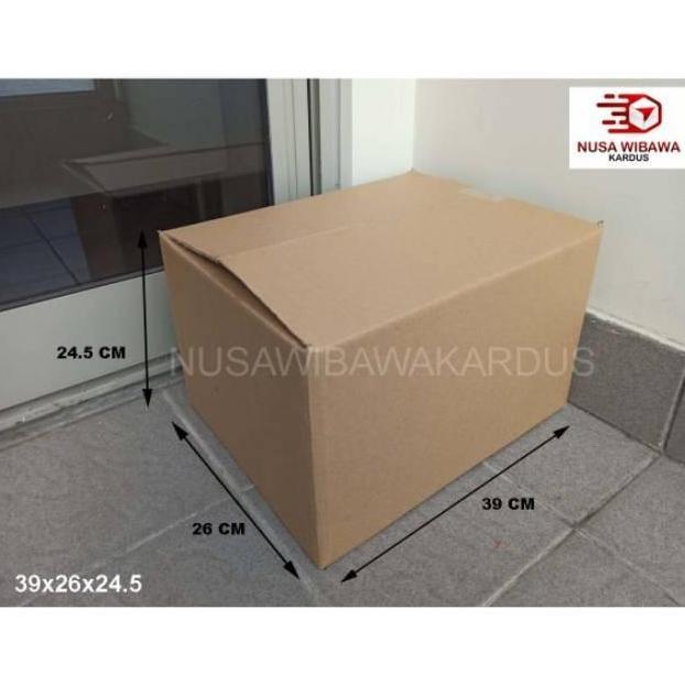 Kardus aqua box packing 39x26x24,5cm Double Wall