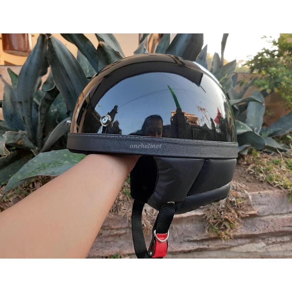 Helm chip hitam polos-helm chip vintage-helm custom onehelmet