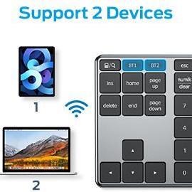 iClever KP10 Bluetooth 5.1 Wireless 34 keys Numpad Keypad Multidevices