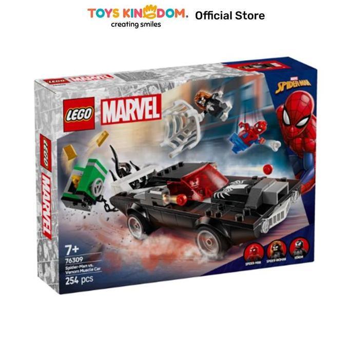 LEGO MARVEL SPIDERMAN VS VENOM MUSCLE CAR SET 254 PCS 76309 - HITAM