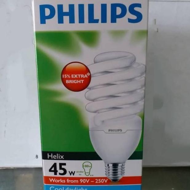 Lampu PHILIPS 45 WATT HELIX LAMPU SPIRAL TORNADO JUMBO