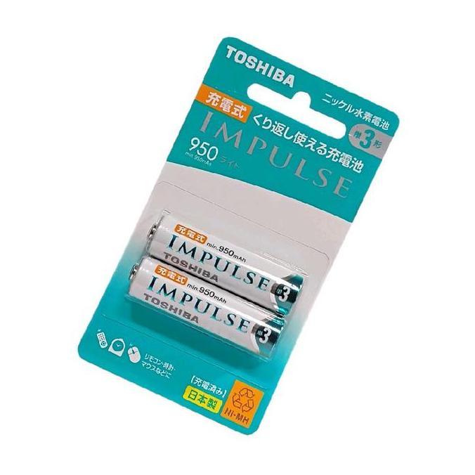 TOSHIBA IMPULSE AA 950MAH NI-MH 1,2V / BATERAI IMPULSE TOSHIBA AA 950MAH BP2