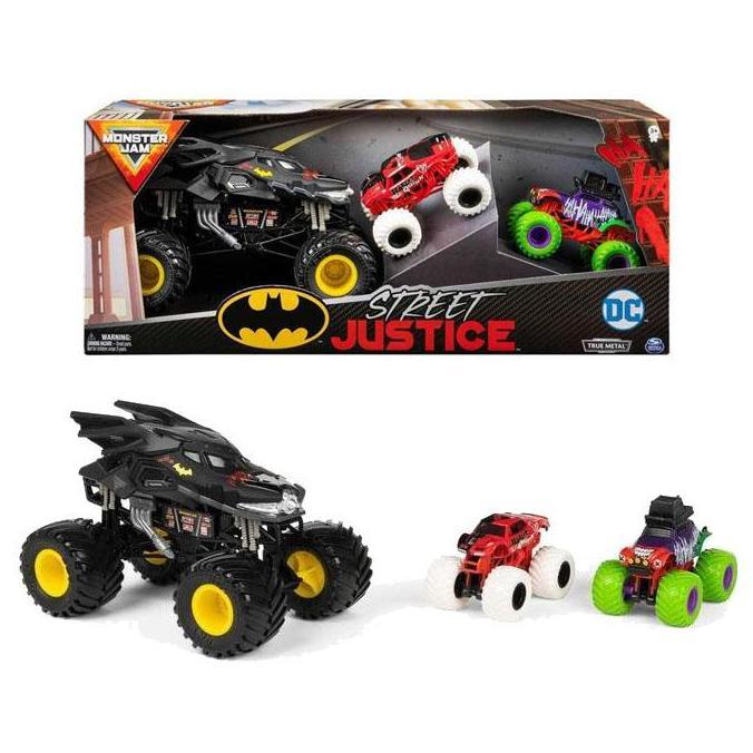 Monster Jam Diecast Figure Set Batman Street Justice 3-Pack