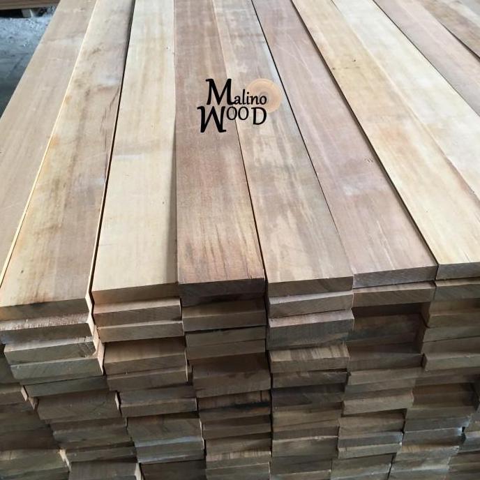 Papan kayu ulin polos tebal 3 panjang 200 cm