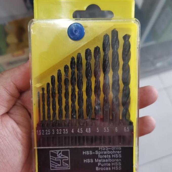 MATA BOR SET 13 PCS MATA BOR BESI KAYU 1.5 - 6.5 MM