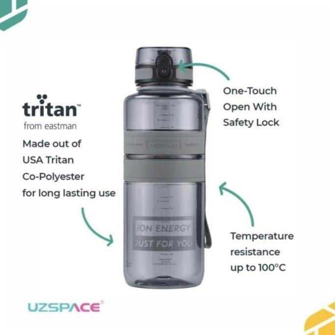 UZSPACE 5032 Botol Minum Olahraga Besar 1.5 Liter USA Tritan