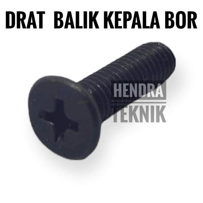 BAUT KEPALA BOR BAUT DRAT BALIK BOR LISTRIK BATERAI 10 13MM BAJA 5X0.8