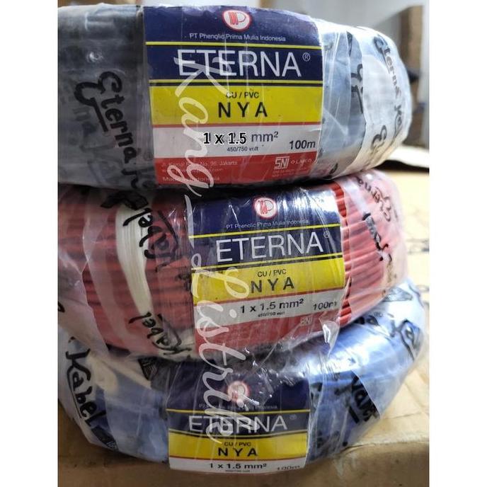 Kabel NYA Eterna 1x1.5mm / Kabel Tunggal Eterna NYA 1x1.5