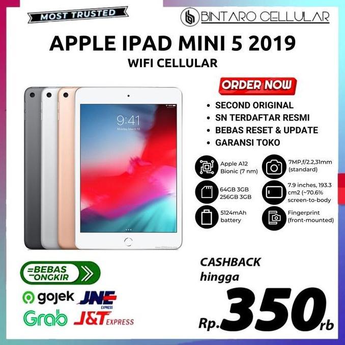 iPad Mini 5 4 3 2 256GB 128GB 64GB 32GB 16GB Wifi Cellular | Second