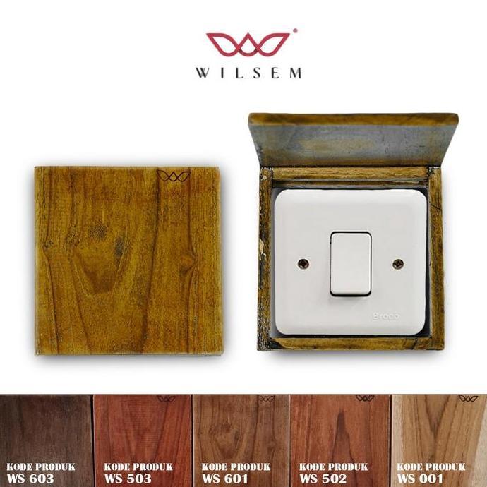 Frame Saklar Lampu Kayu Jati Asli 100% 3D Glow in the Dark/Frame Saklar