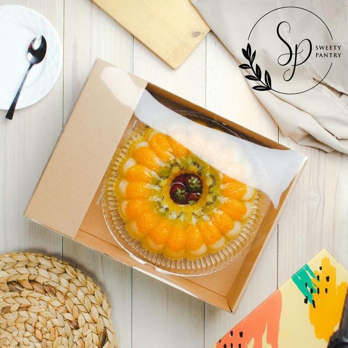 Dus Box Pudding Packaging Kotak kue Puding Sekat Window mika