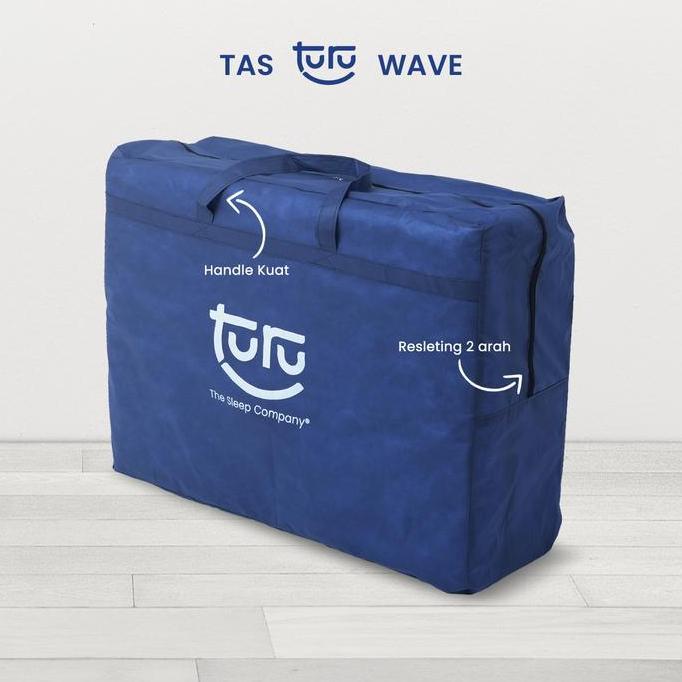 Tas Bag Cover Kasur Lipat TURU Wave Spunbound Tebal - Dark Blue