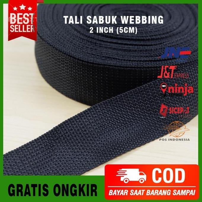 Tali Webing Webbing Sabuk Per Roll Lebar 4 cm 2,2 cm 30 yard Bahan
