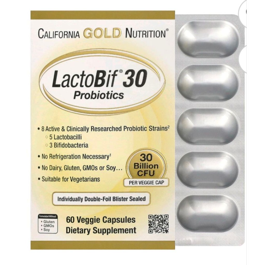 California Gold Nutrition Lactobif 30 Billion CFU 60capsul