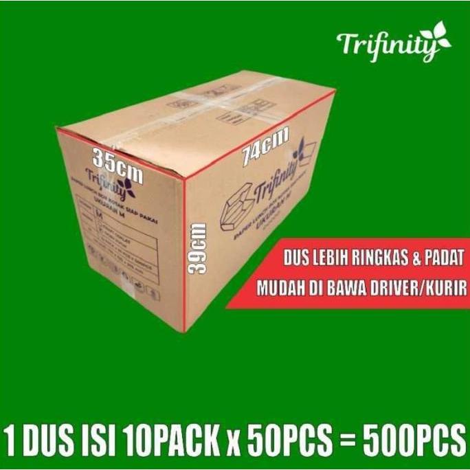 Paper lunch box pack uk M food tray kotak makanan kertas Surabaya