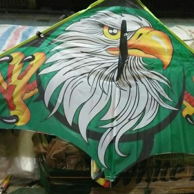 layangan parasut gambar burung elang+layangan lipat+layangan pantai