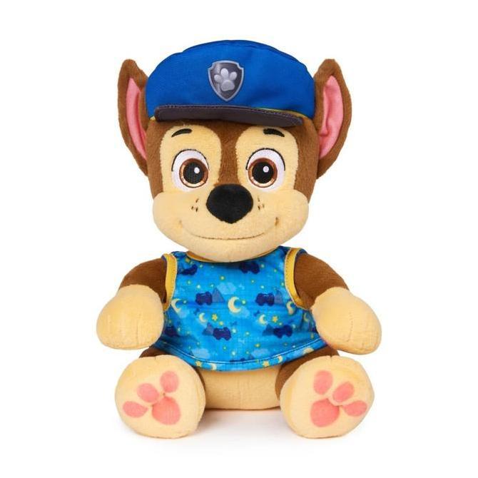 Boneka PAW Patrol Bedtime Plush with Reversible Outfit Chase