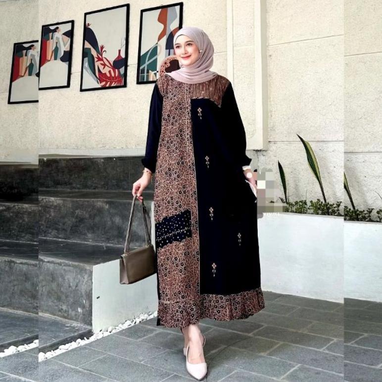 New Gamis Sonata Rayon Premium Busui Bawah Rempel