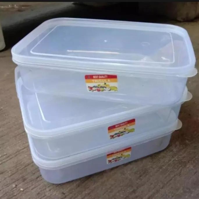 Kotak Makanan Plastik Transparan KMP MUTIARA 900 Ml