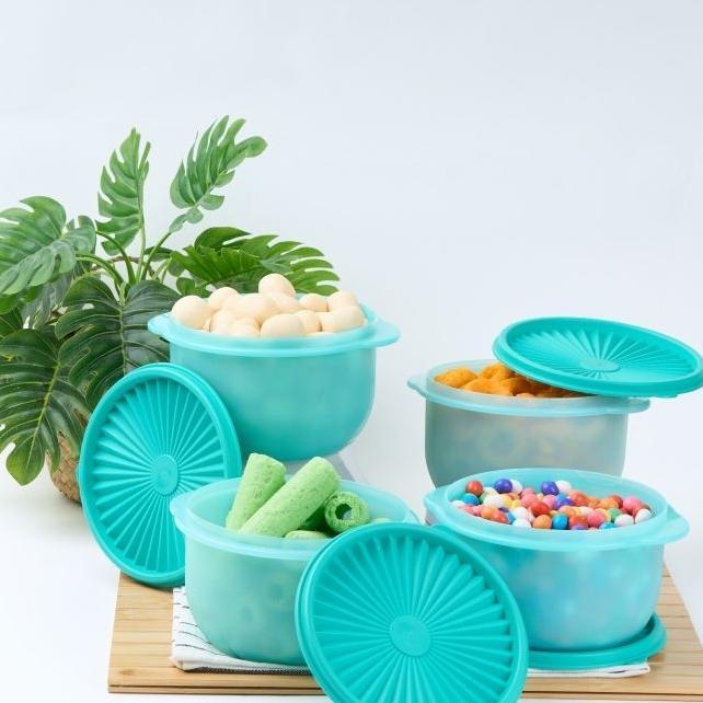 Toples Mangkok Bulat Food Container Delicia Of 4Pcs