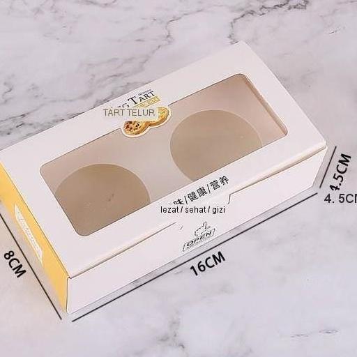 Box Egg Tart Mini Cake Box Kotak Kue Pie Susu Dus Kue Egg Tart Dessert