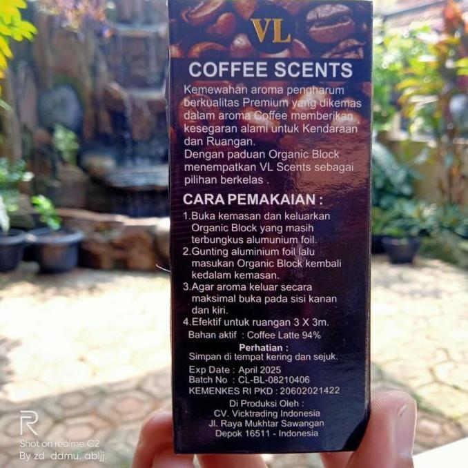 VL SCENTS CAR FRESHNER PARFUM MOBIL AROMA KOPI