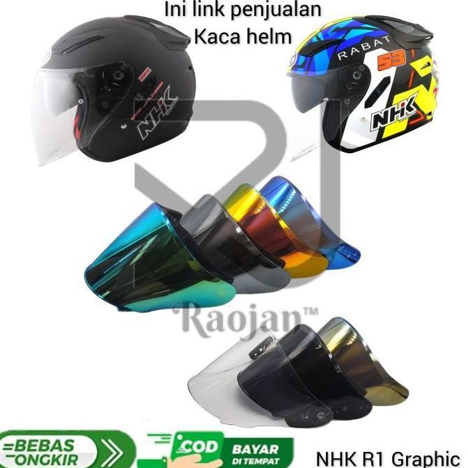 Kaca helm NHK R1 Visor helm NHK R1 Max R1 Elite