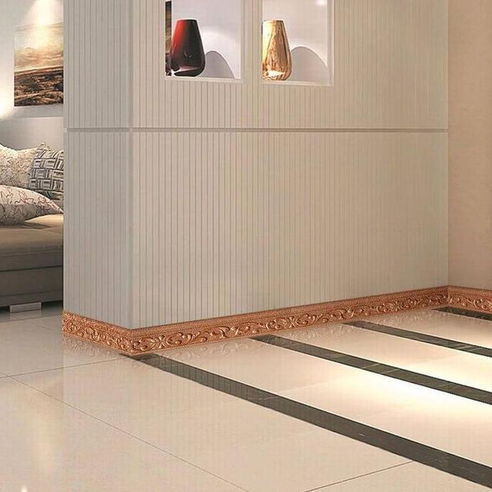 Wall Border List Dinding Tembok Wallpaper Stiker Foam 3D Motif Bunga