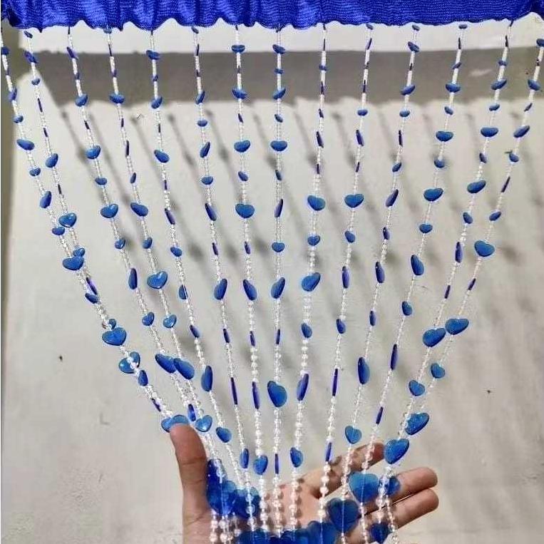 Tirai Mute Bahan Akrelik/Tirai Dekorasi Ruangan/ Tirai Pintu Jendela Pembatas Ruangan Aesthetic