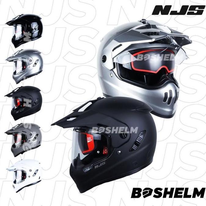 Helm NJS S-Cross Solid HITAM DOFF Helm Full Face SNI