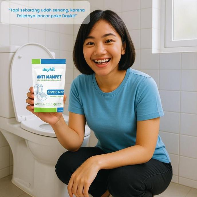 Clxs- Daykit Anti Mampet Bakteri Pengurai Tinja Anti Sumbat Saluran Air Pipa Mampet Wc Wastafel Kema