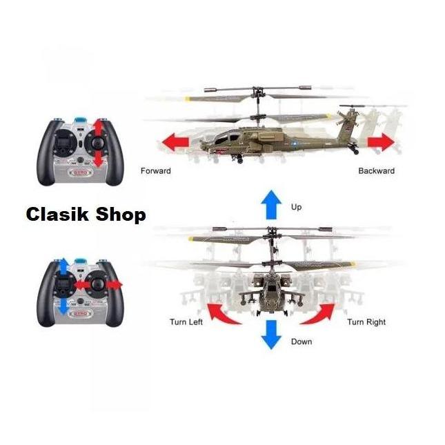 Syma S109G Helikopter Rc 3.5 Beast Rtf Ah-64