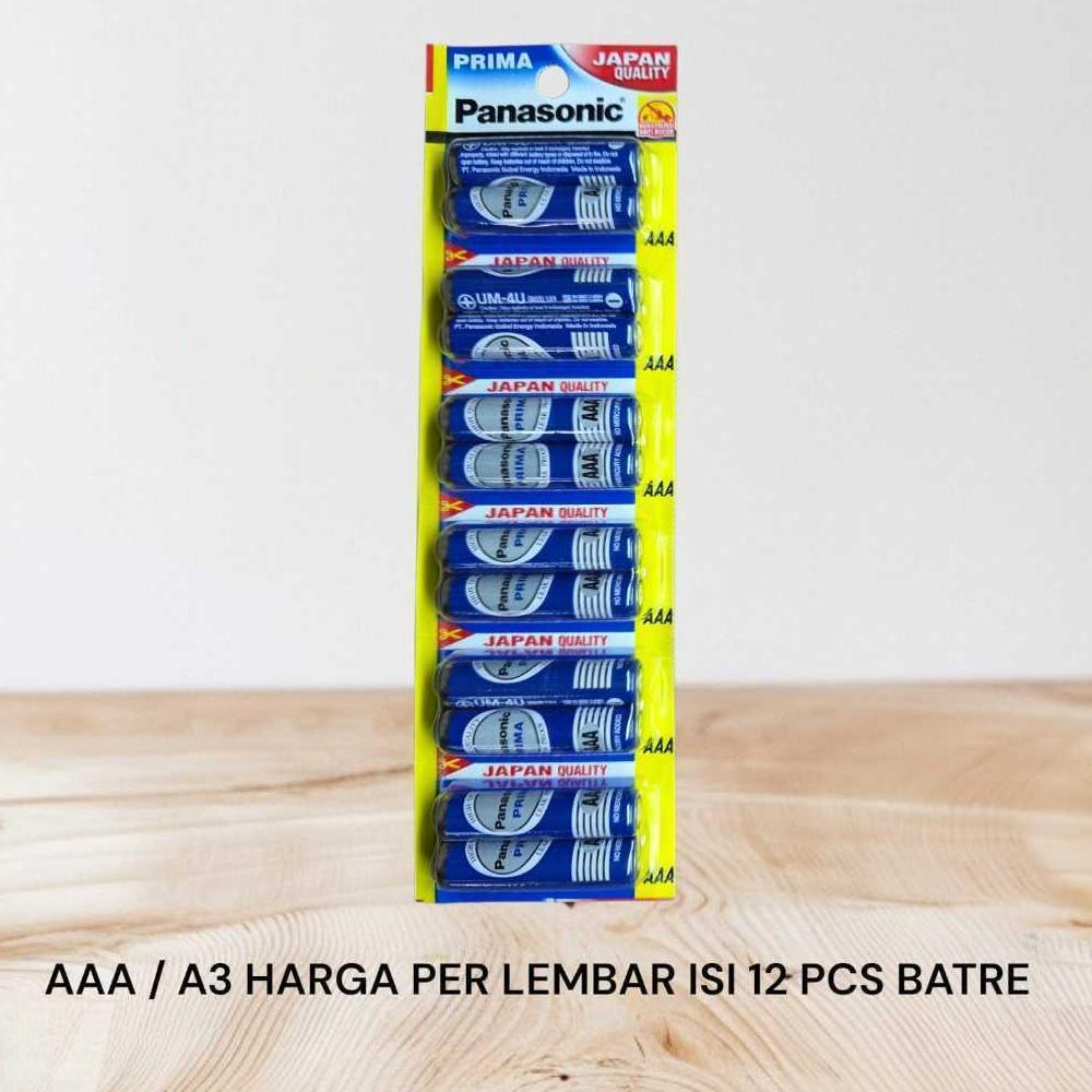 Baterai Panasonic Aa Aaa 12 Pcs Renceng Japan Quality Biru Hyper Um-3U/1B12 Um-4U/2B/12