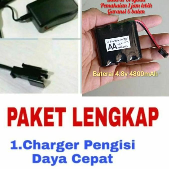 Mobil remot RC Charger Batere Dan Baterai 4,8V Mainan Remote Control -