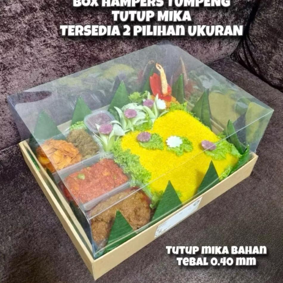 Dus Nasi Tumpeng Size Besar 2 Ukuran | Dus Hampers Tumpeng Tutup Mika | Box Catering Nasi Tumpeng Ju