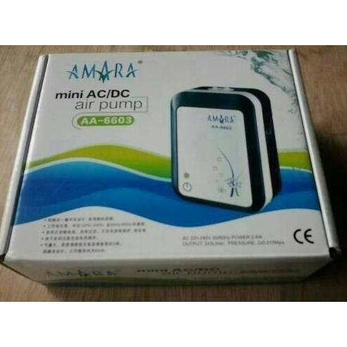 Yujitaro- Pompa Udara Aerator Acdc Acdc Aquarium Amara Aa 6603 Lubang 2 Out Put