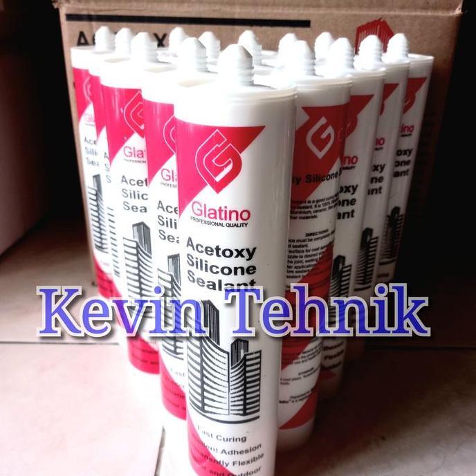 Potere- Silicone Sealant Lem Kaca, Sealant Botol Bening, Hitam, Coklat, Putih