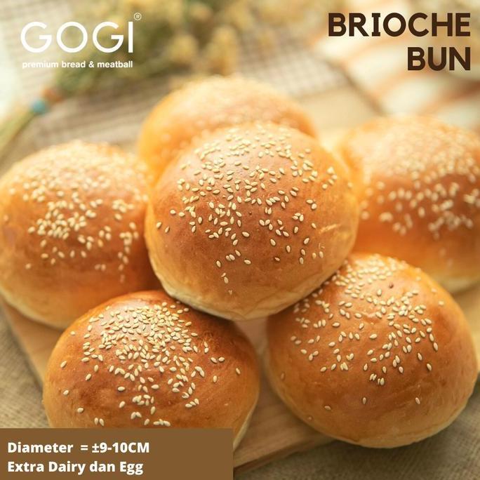 Glow- Roti Burger Brioche Bun Burger Roti Bun Brioche Premium Isi 6 Pcs