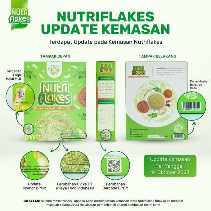 Glow- Nutriflakes Sereal Umbi Garut Untuk Asam Lambung